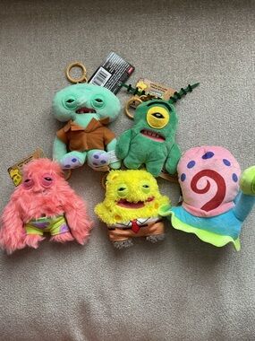 Fugglers SpongeBob  Keychain Collection - set of 5 nwt